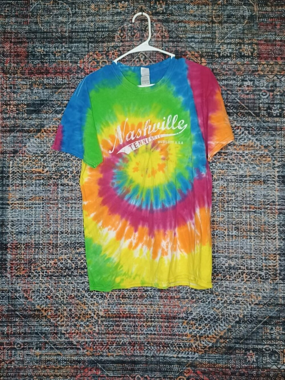 Colortone mens colorful Nashville TN tiedyed tee shirt L